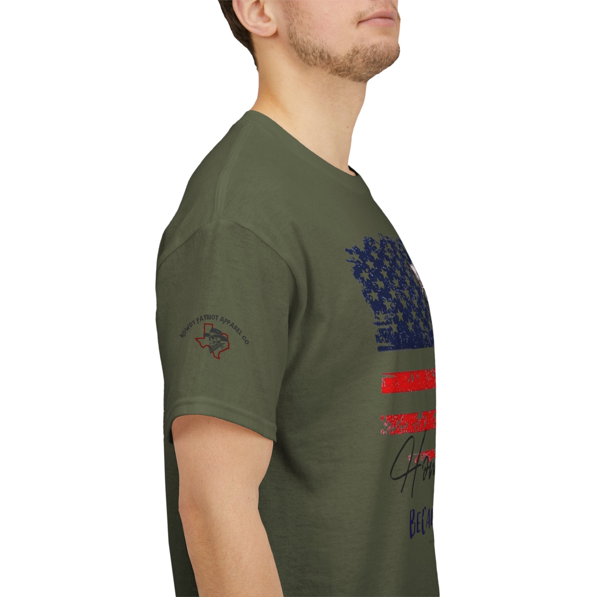 "Home of the Free Because of the Brave" American Flag Tee