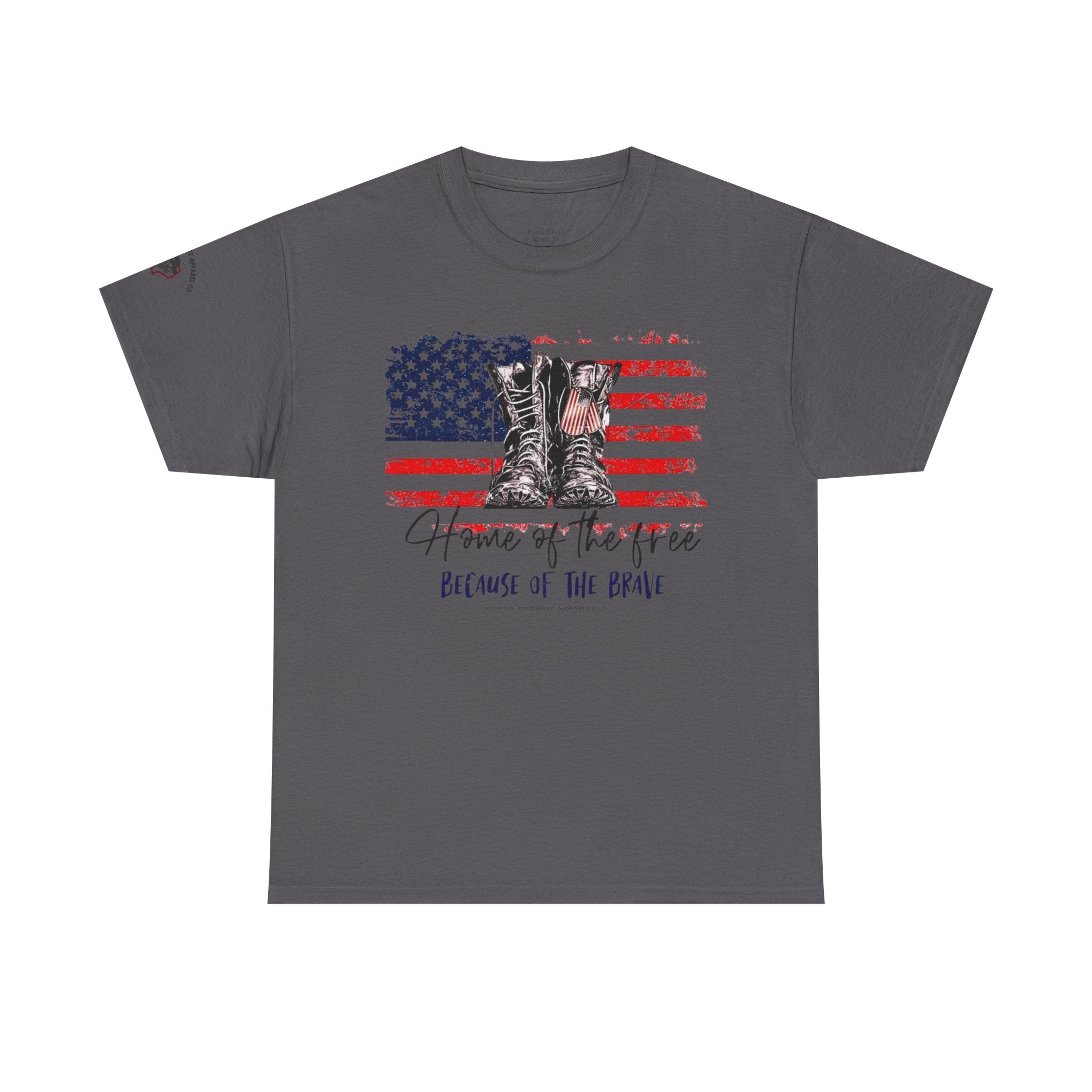 "Home of the Free Because of the Brave" American Flag Tee