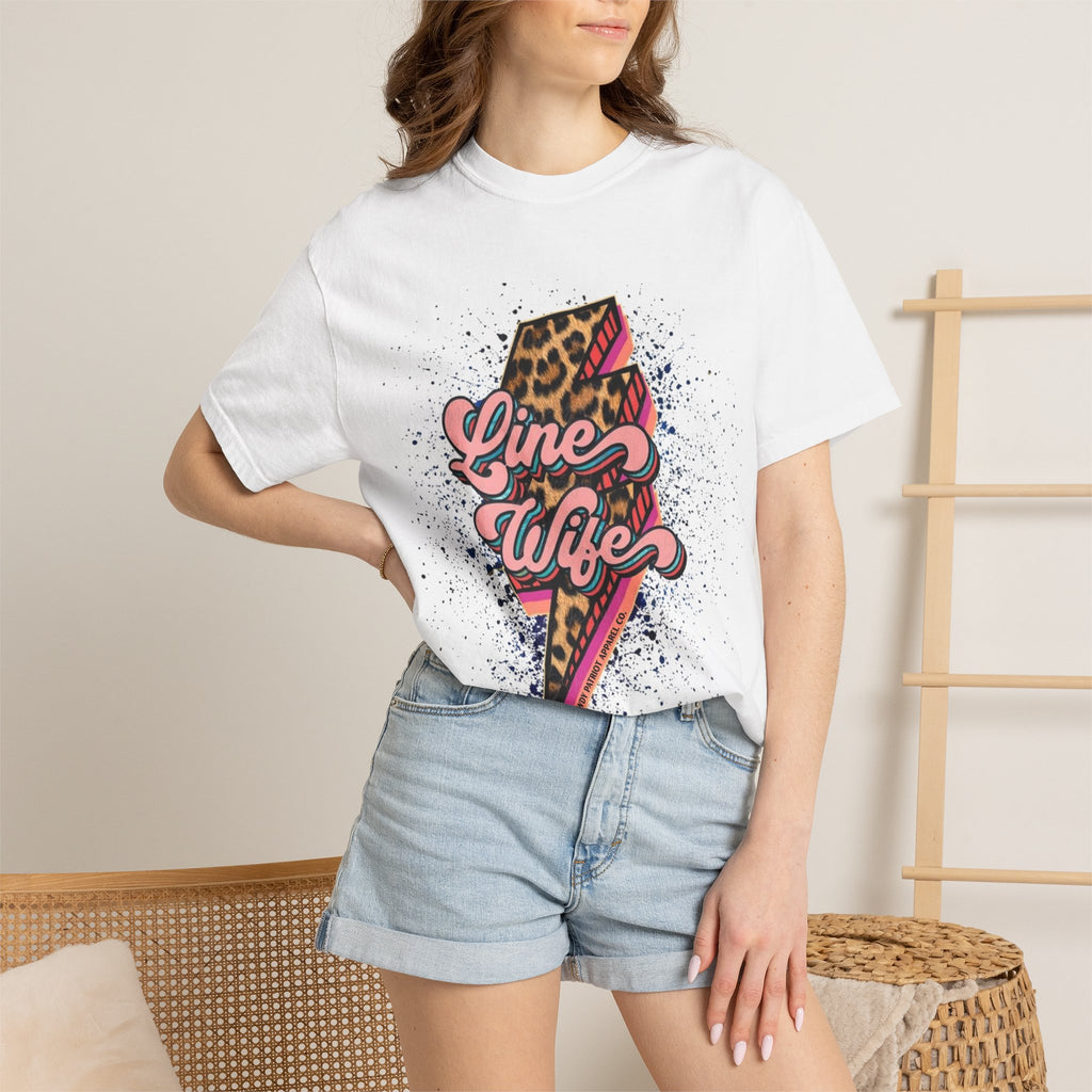 Line Wife Leopard Lightning Graphic Tee