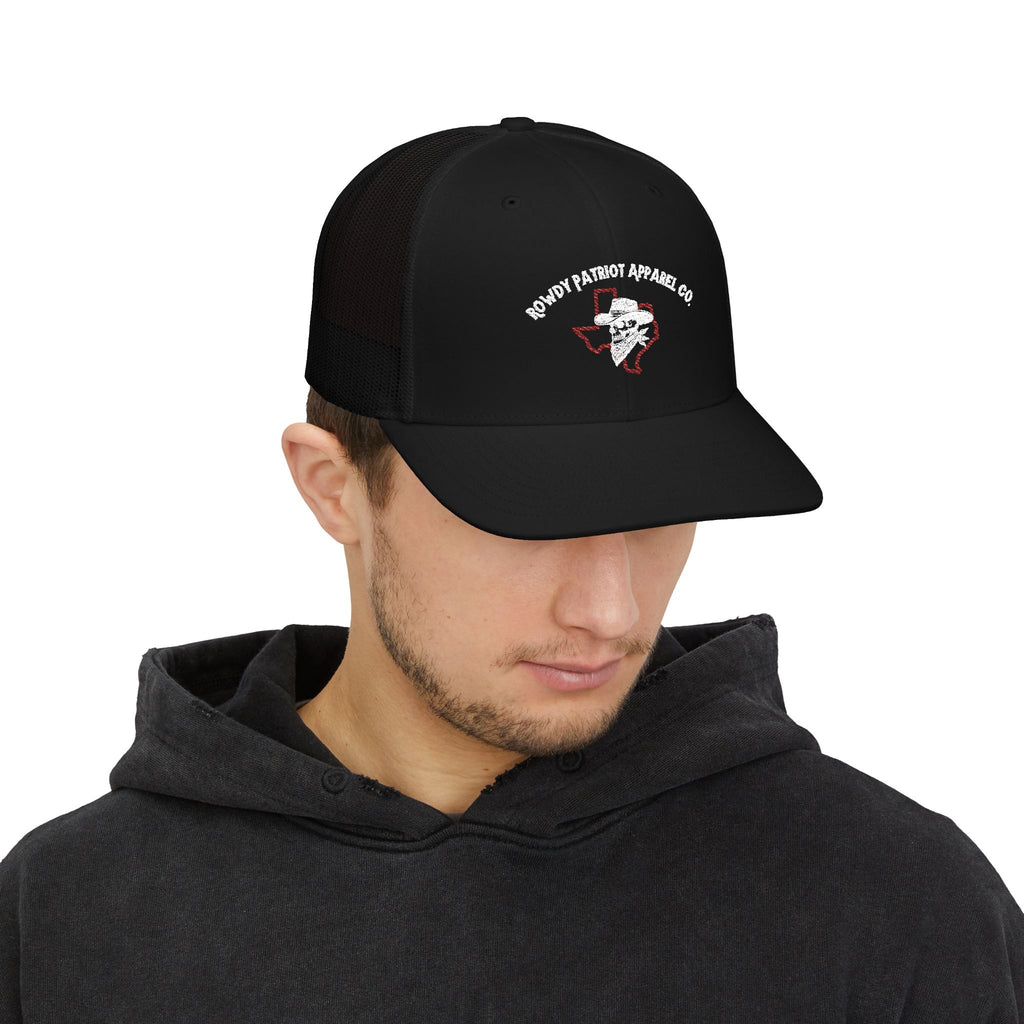 Rowdy Patriot Apparel Co. - Snapback Hat Embroidered w/ White Stitching