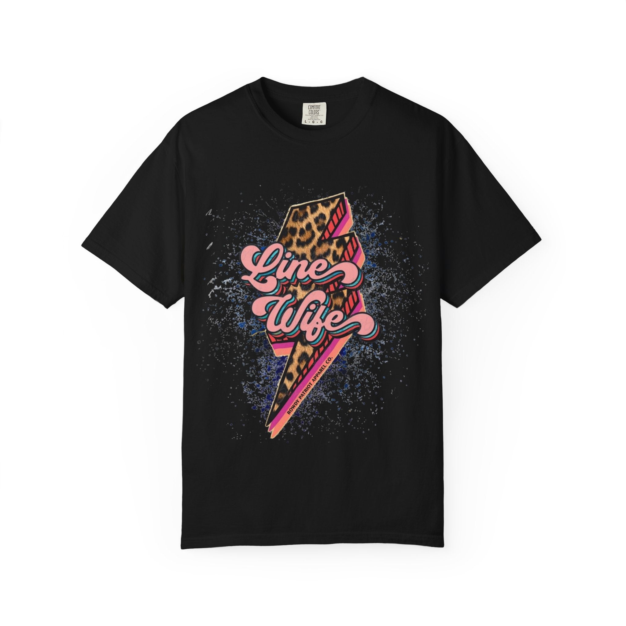 Line Wife Leopard Lightning Graphic Tee