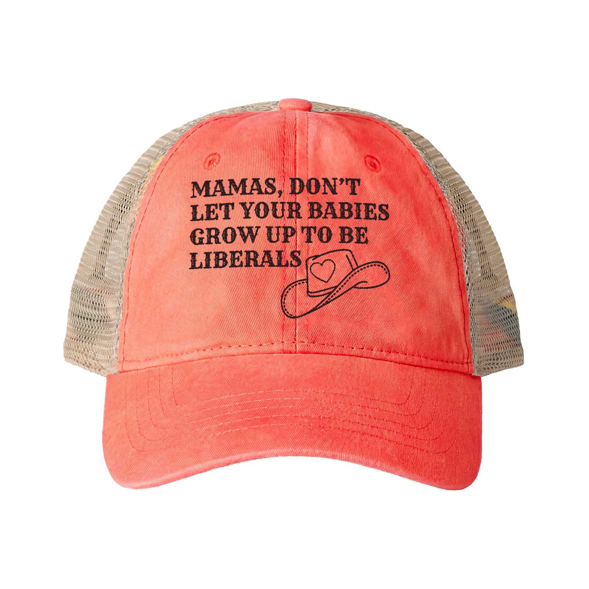 "Mama's Don't Let Your Babies" - Women's Washed Mesh-Back Cap