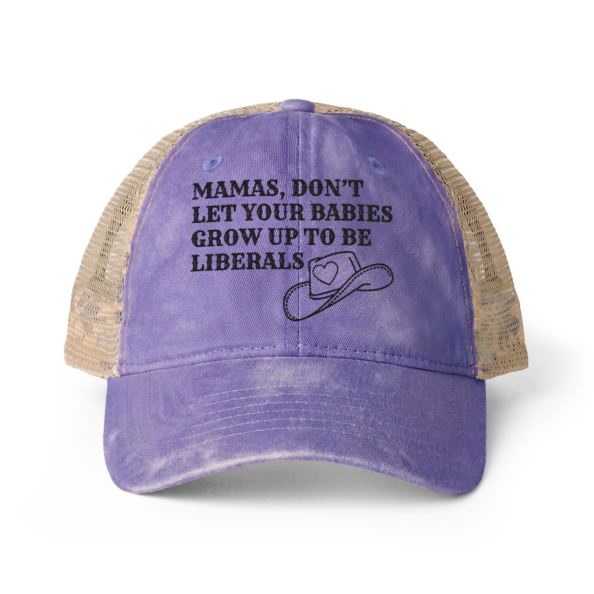"Mama's Don't Let Your Babies" - Women's Washed Mesh-Back Cap