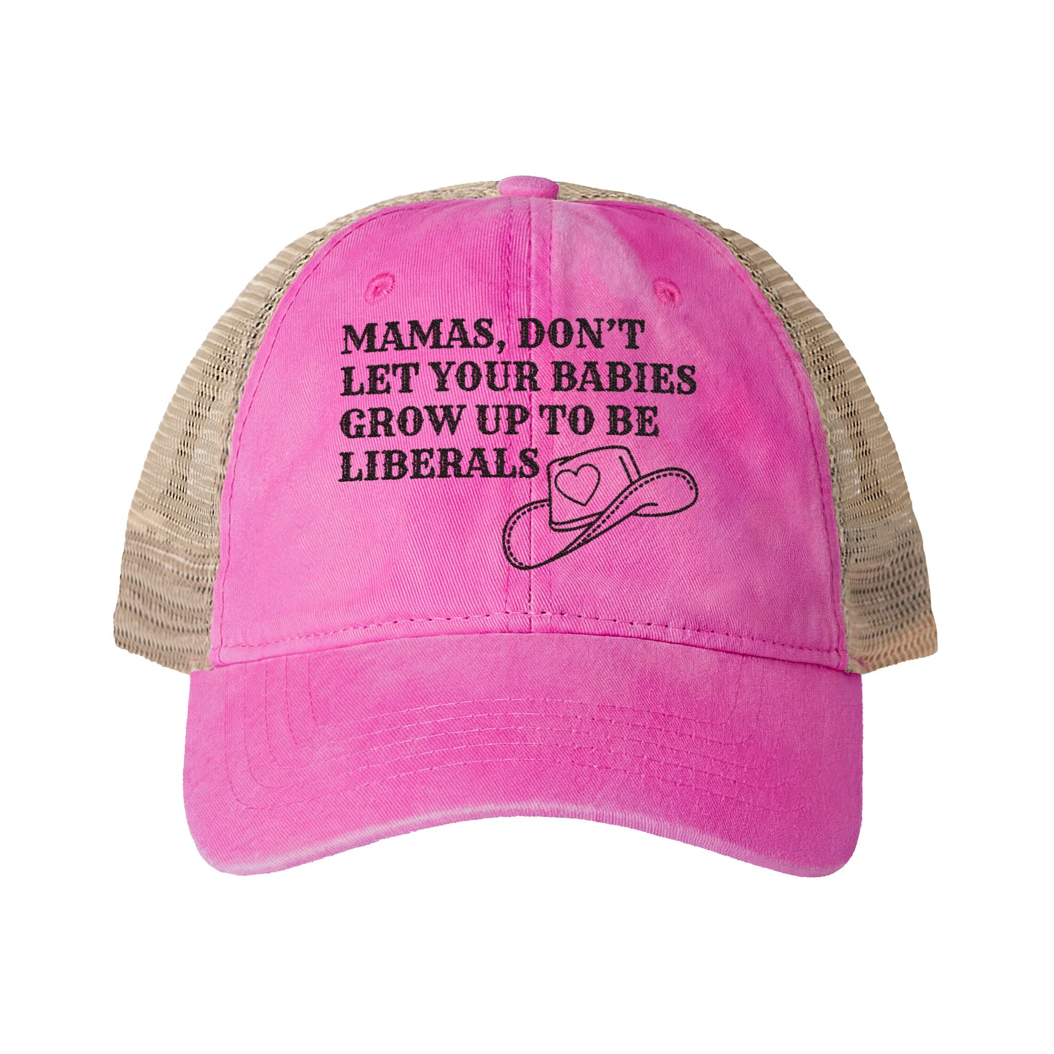 "Mama's Don't Let Your Babies" - Women's Washed Mesh-Back Cap