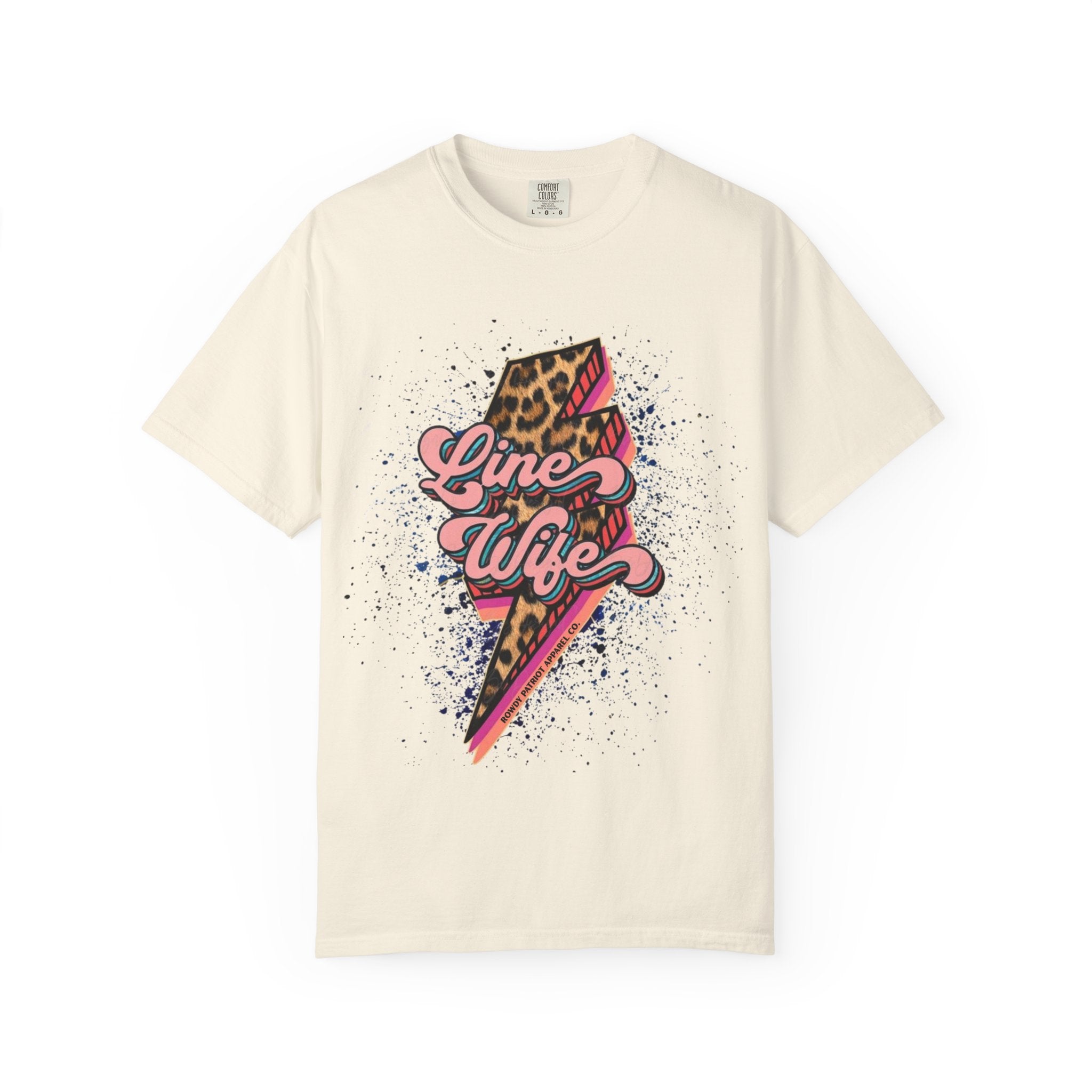 Line Wife Leopard Lightning Graphic Tee