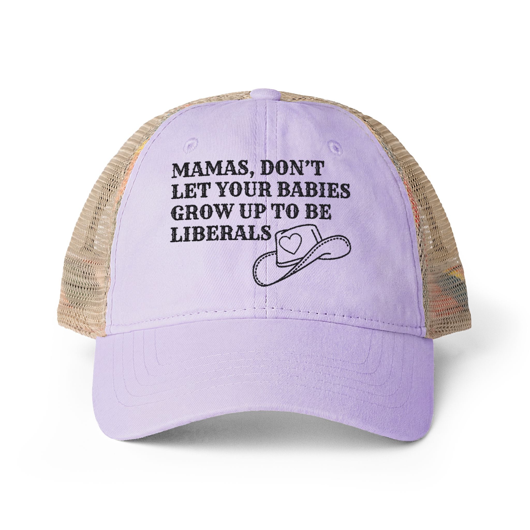 "Mama's Don't Let Your Babies" - Women's Washed Mesh-Back Cap