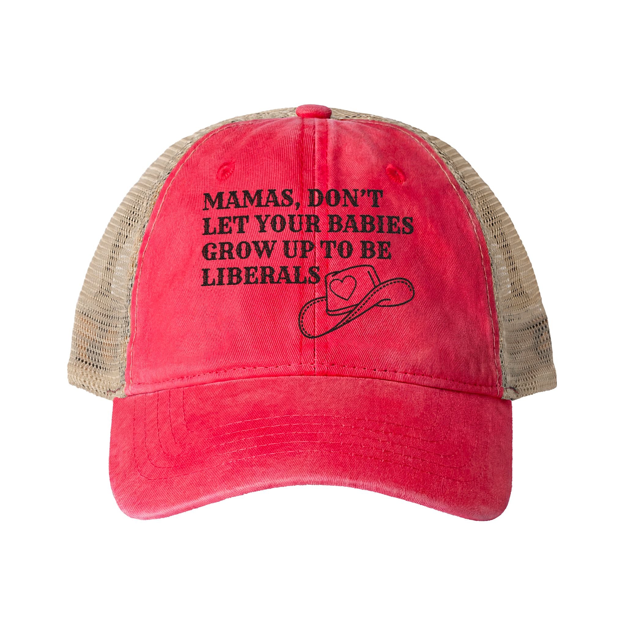 "Mama's Don't Let Your Babies" - Women's Washed Mesh-Back Cap