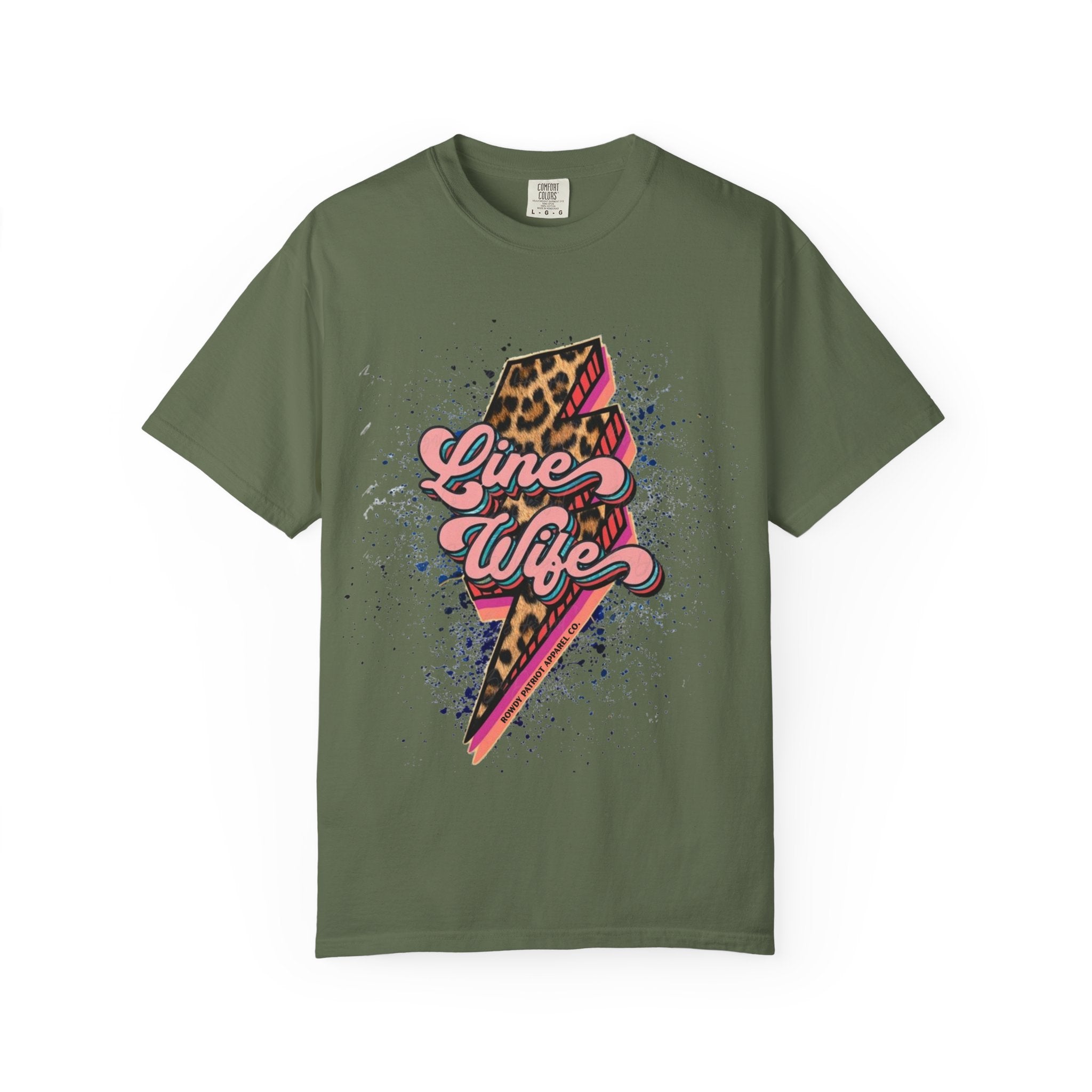 Line Wife Leopard Lightning Graphic Tee