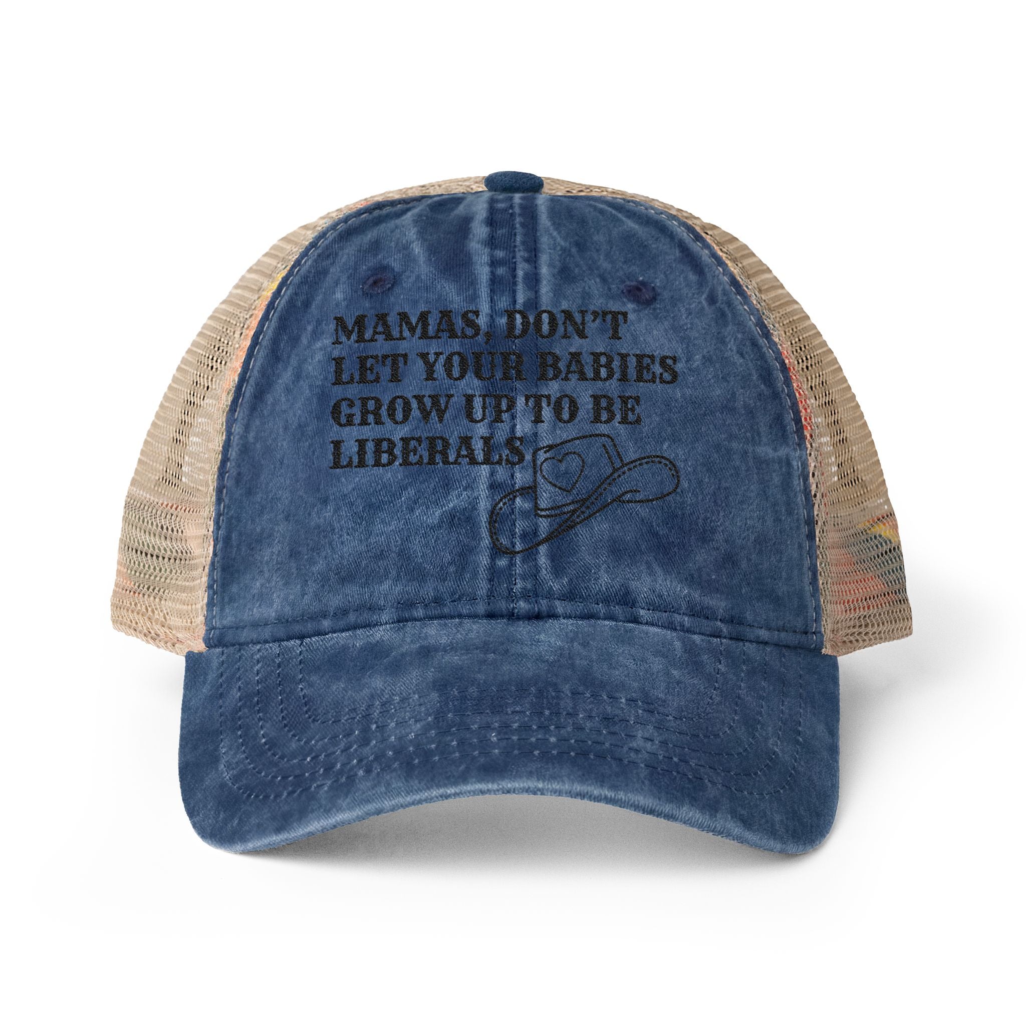 "Mama's Don't Let Your Babies" - Women's Washed Mesh-Back Cap