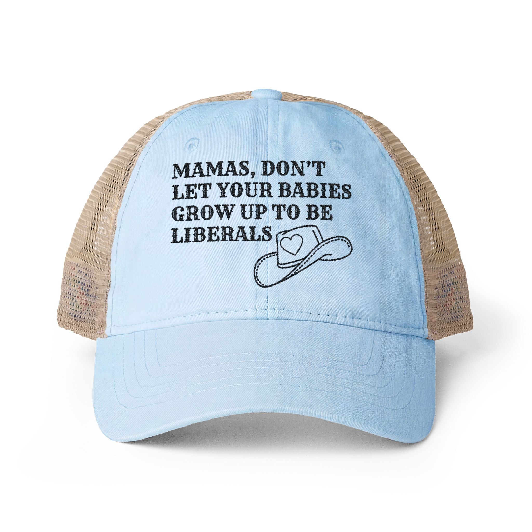 "Mama's Don't Let Your Babies" - Women's Washed Mesh-Back Cap