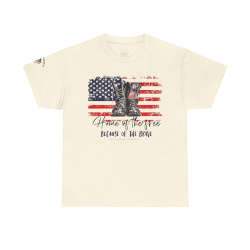 "Home of the Free Because of the Brave" American Flag Tee