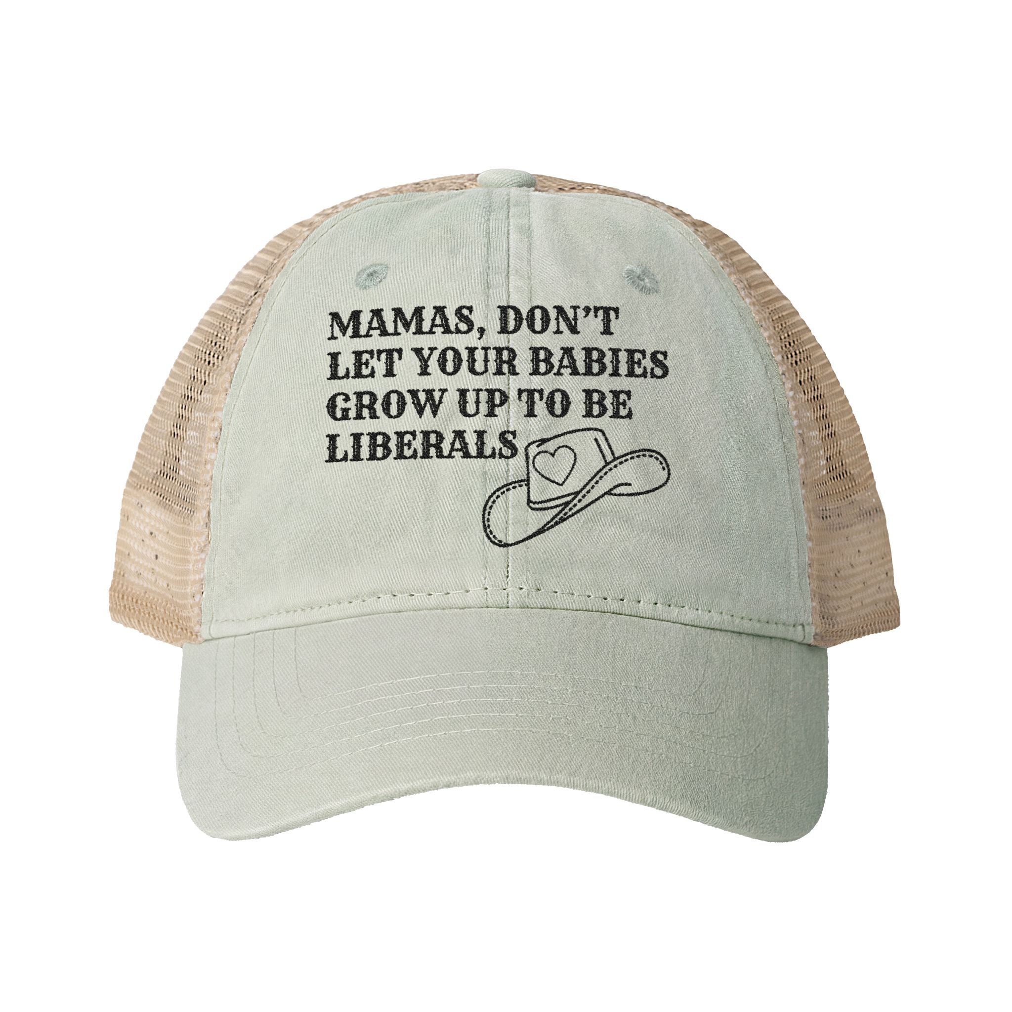 "Mama's Don't Let Your Babies" - Women's Washed Mesh-Back Cap